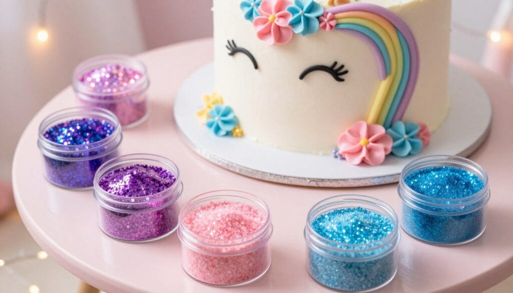 edible glitter for unicorn cakes