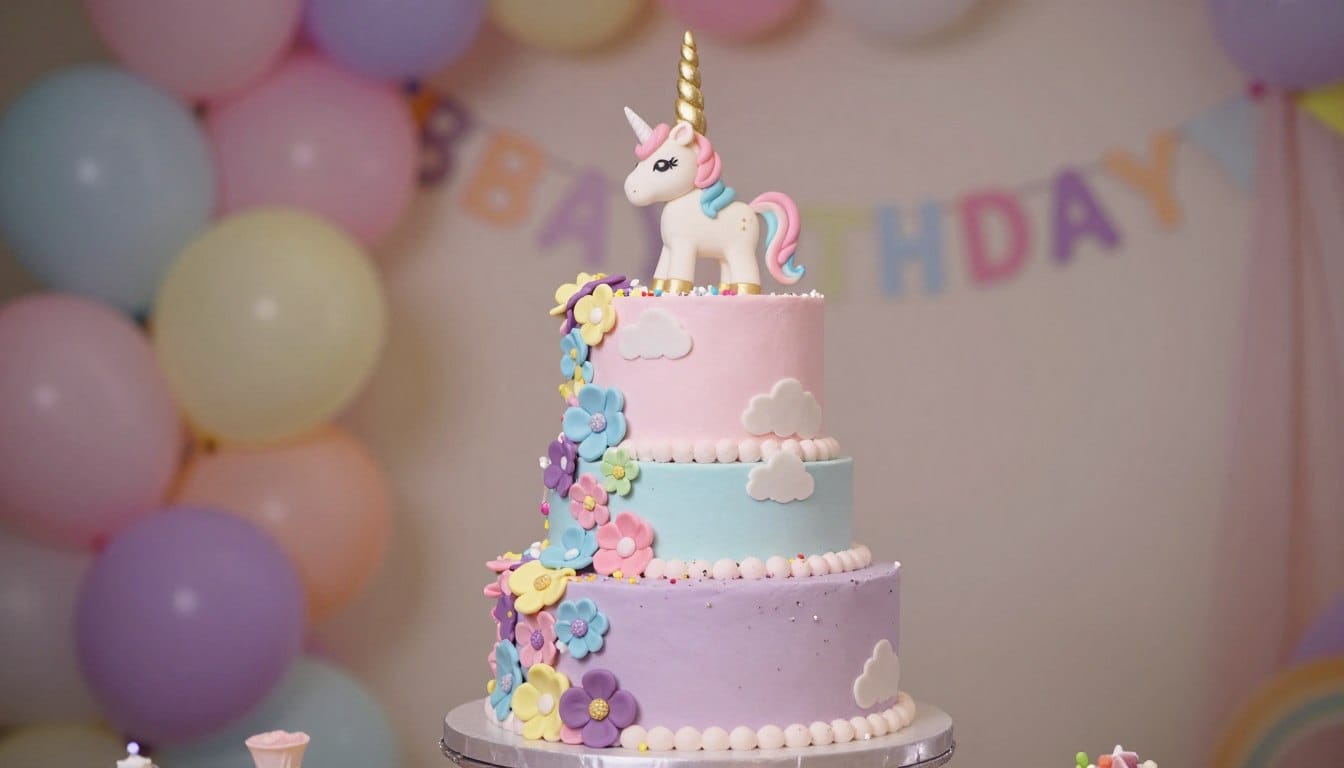unicorn birthday cake